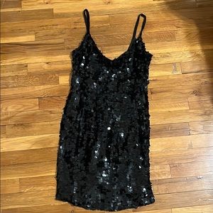 WORN ONCE Black Sequins Cocktail Dress